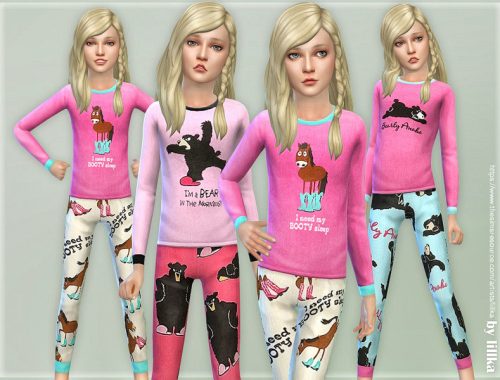 Pink Animal Pajama for Girls