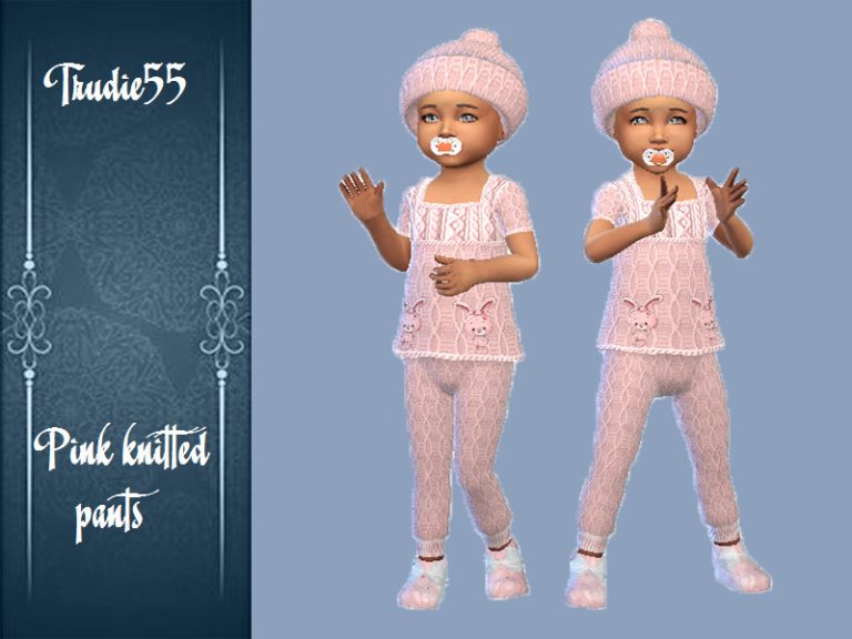 Pink knitted pants The Sims 4 Catalog