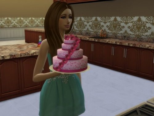 Pink Rose Swirl Cake For Baking by Laurenbell2016
