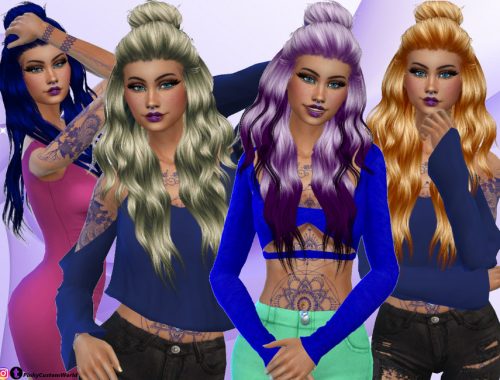 [Pinky]Recolor of LeahLillith's Night hair - Mesh needed