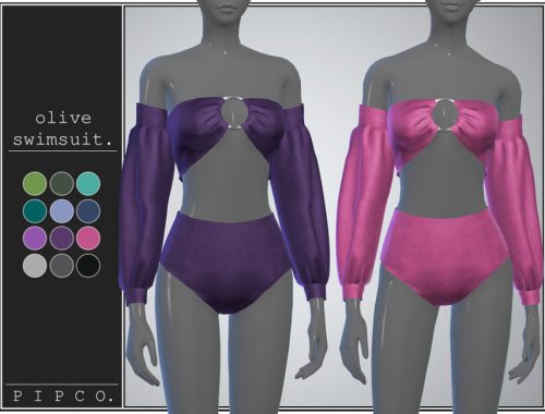 pipco - olive swimsuit collection.