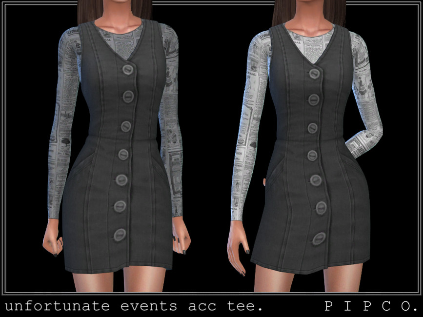 pipco - unfortunate events tee set. - The Sims 4 Catalog
