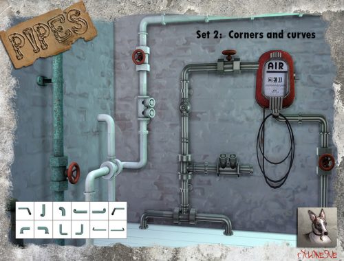 Pipes Set 2: Corners and curves