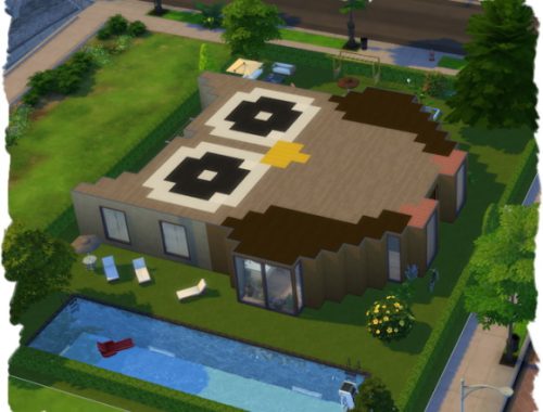 Pixel house owl by Chalipo at Beauty Sims