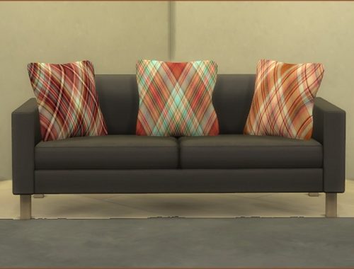 Plaid Print Cushions by oumamea at Mod The Sims