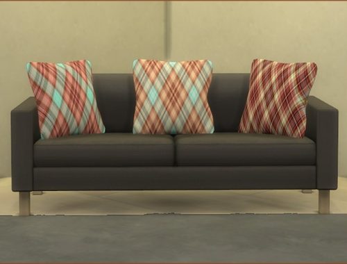 Plaid Print Cushions by oumamea at Mod The Sims