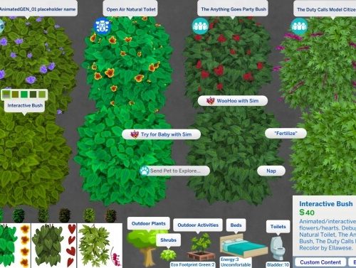 Plain Interactive Bushes by Ellawese