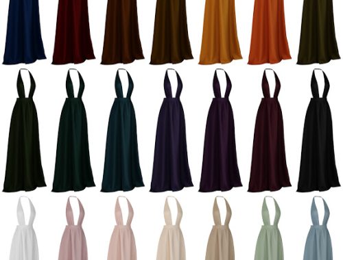 Plunging charmeuse gown at LazyEyelids