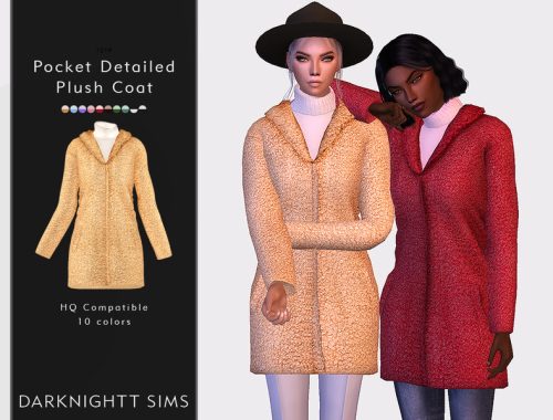 Pocket Detailed Plush Coat [Top]