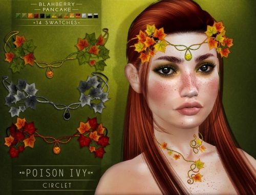 Poison ivy necklace & circlet at Blahberry Pancake