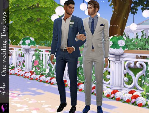 Pose- One wedding, Two boys