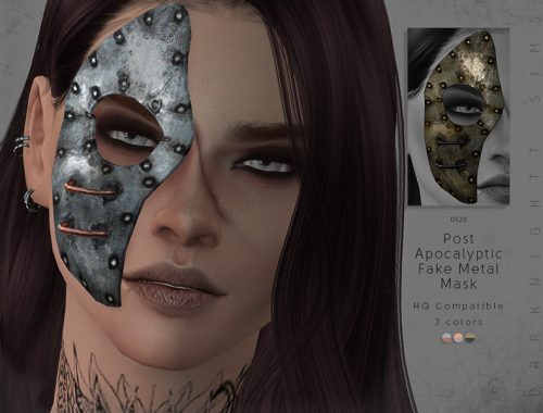 Post Apocalyptic Fake Metal Mask