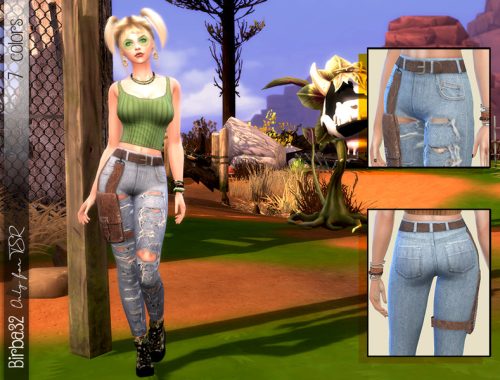 Post Apocalyptic Jeans with Bag