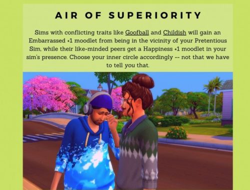 Pretentious Trait by blic_block at Mod The Sims