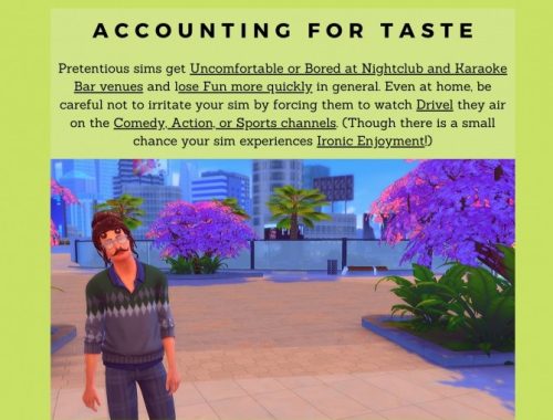 Pretentious Trait by blic_block at Mod The Sims