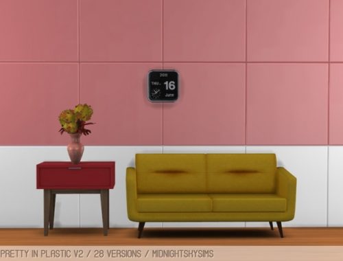 Pretty In Plastic V2 wall at Midnightskysims