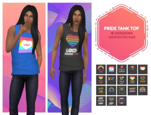Pride Daydream Shirt & Tank Top at Midnightskysims