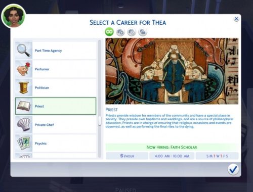 Priest Career mod by sokkarang