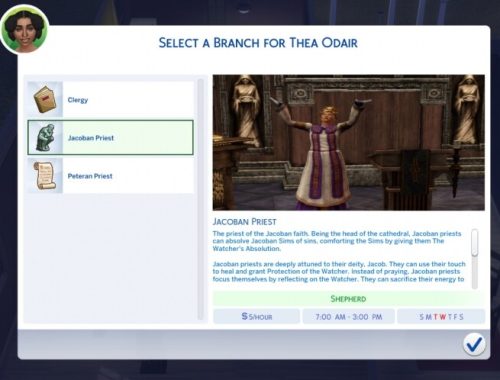 Priest Career mod by sokkarang