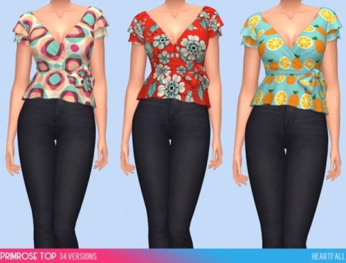 Primerose top and dress recolors at Heartfall