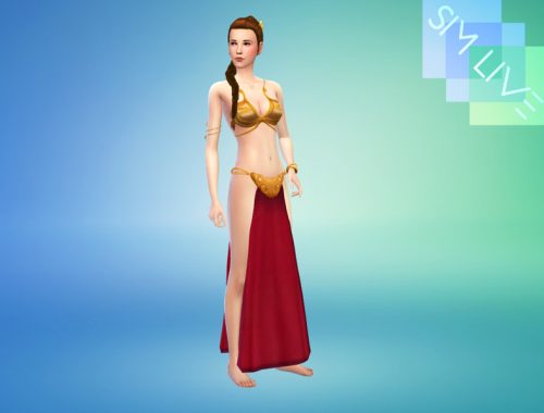 Princess Leia bikini outfit, Maxis Match - Cats and Dogs