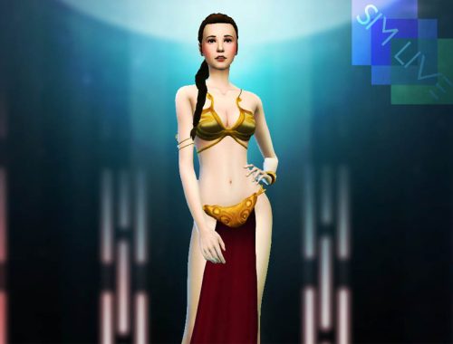 Princess Leia bikini outfit, Maxis Match - Cats and Dogs