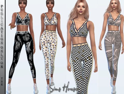 Printed fitness suit