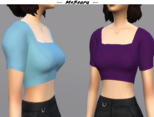 Puffy Sleeve Striped Top