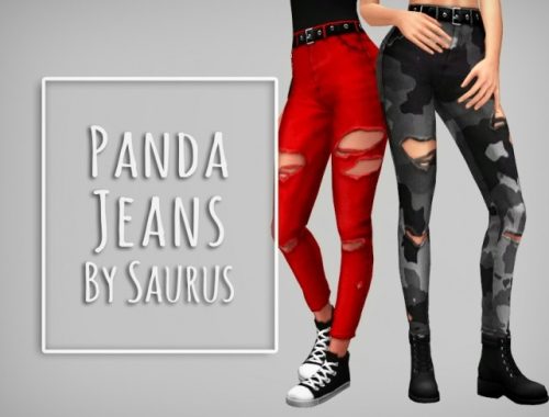 Punk it Up Jeans Set at Saurus Sims