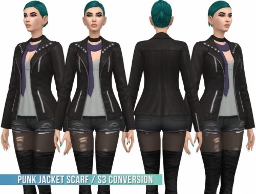 Punk jacket Scarf S3 Conversion at Busted Pixels
