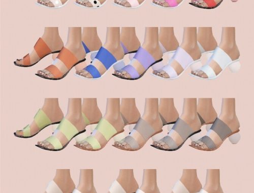 PVC transparent high-heel mules at Charonlee