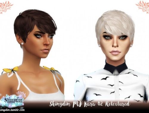 PW Kara Hair 01 & 02 Retexture Naturals + Unnaturals at Shimydim Sims
