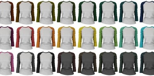 Raglan tee at LazyEyelids