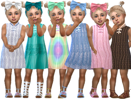 Rainbow toddler dress (Base game)