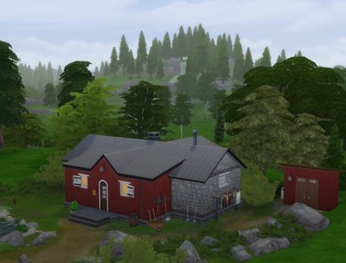 Rallarbrakka (The workers’ barrack) at KyriaT’s Sims 4 World