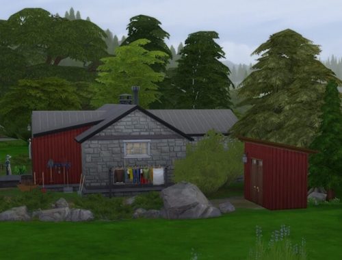 Rallarbrakka (The workers’ barrack) at KyriaT’s Sims 4 World