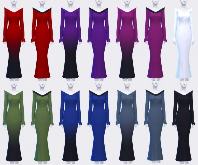 Raven Gown at Pickypikachu - The Sims 4 Catalog