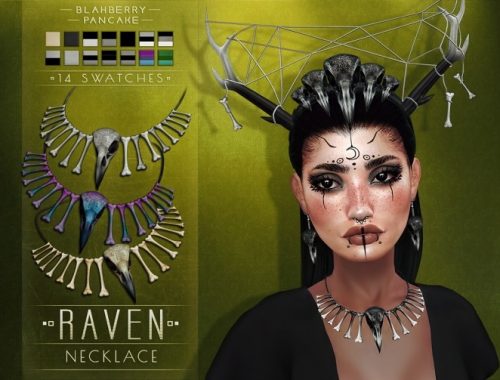 Raven headband, necklace & earrings at Blahberry Pancake