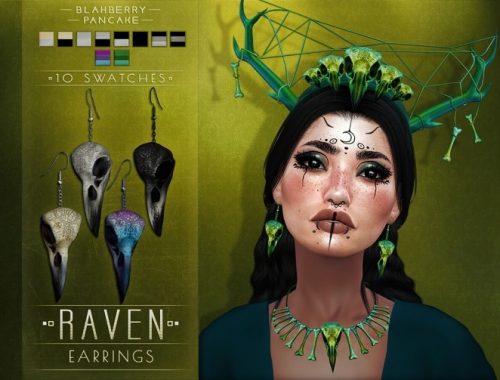 Raven headband, necklace & earrings at Blahberry Pancake