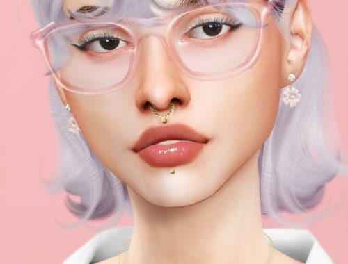 RAYMOND Glasses (Solid + Transparent) at Praline Sims