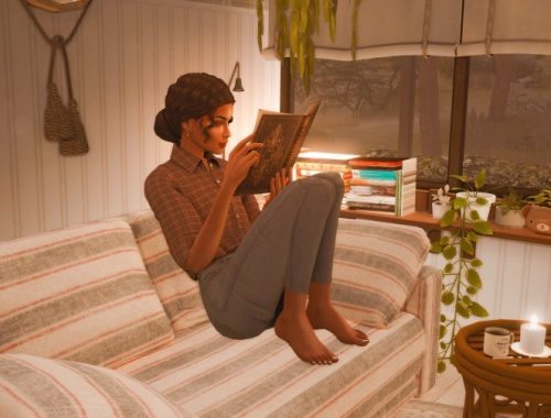 Reading a Book Poses at Katverse