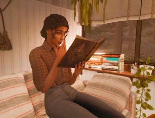 Reading a Book Poses at Katverse