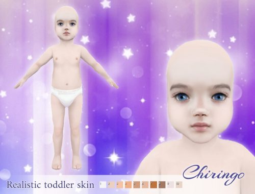 Realistic toddler skin