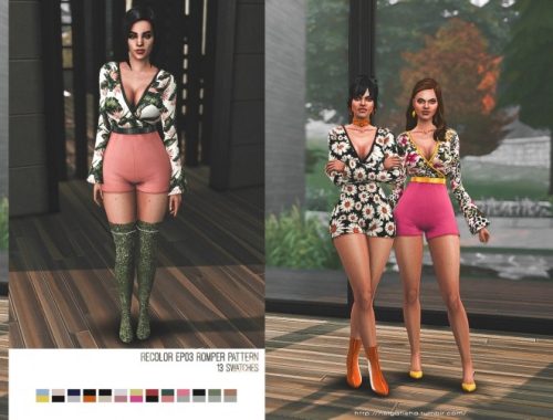 Recolor EP03 Romper at Helga Tisha