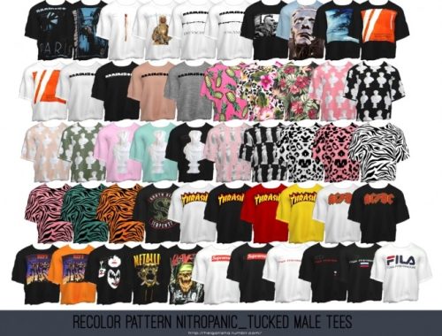 Recolor Pattern NitroPanic Tucked Male Tees at Helga Tisha