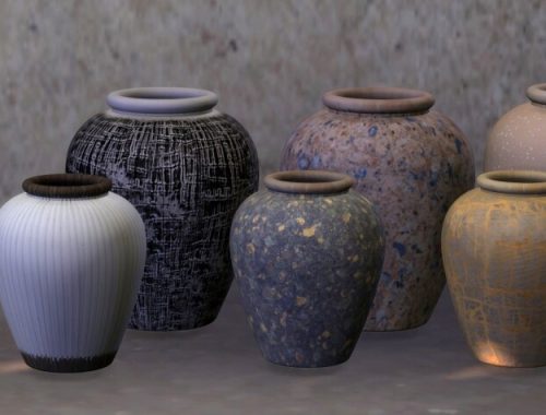 Recolors of Binh Bowl, Short Vase and Vase with Branches at Riekus13