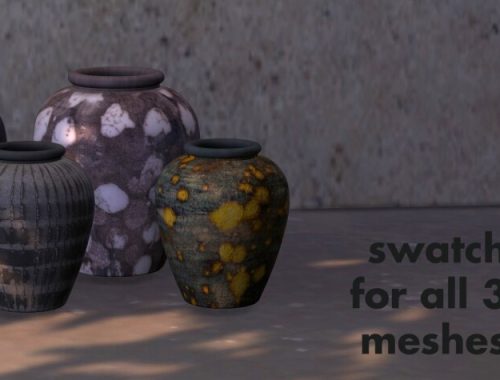 Recolors of Binh Bowl, Short Vase and Vase with Branches at Riekus13