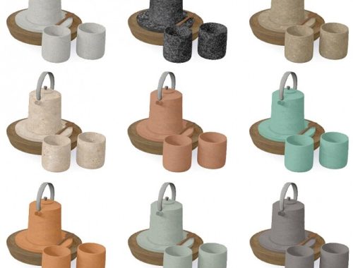Recolors of Kerrigan House’s TS4 Florian Teaset at Riekus13