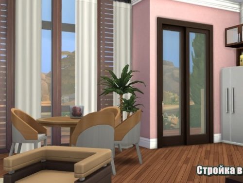 Red Modern house at Sims by Mulena