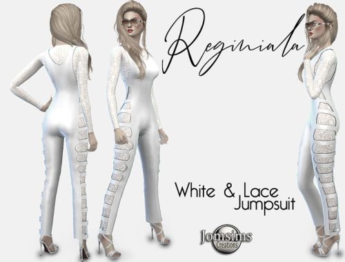 Reginiala white and lace jumpsuit